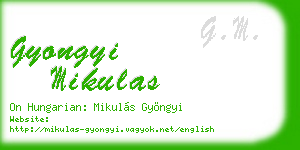 gyongyi mikulas business card