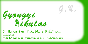 gyongyi mikulas business card